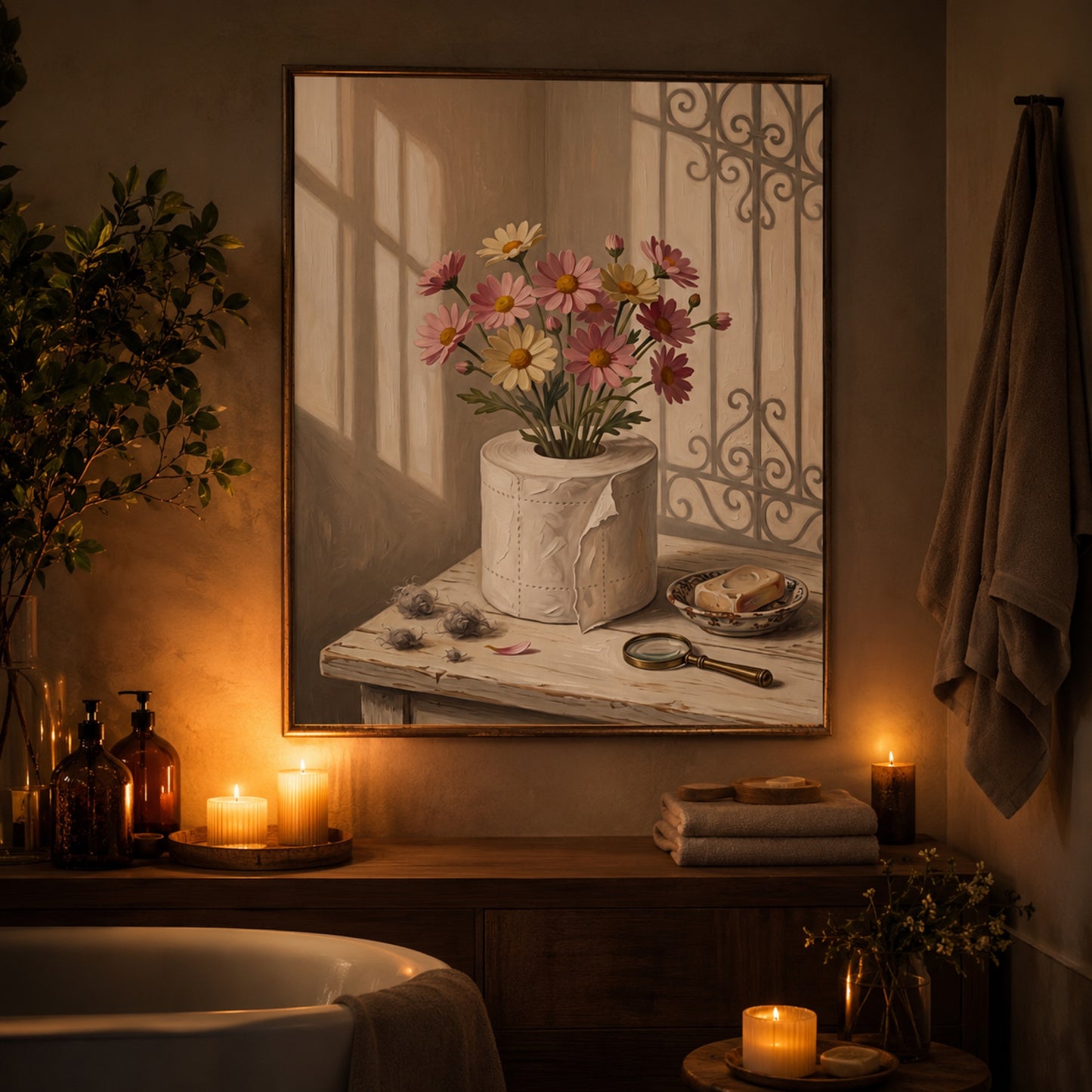 Toilet Paper Daisies Wall Art Decor preview 10