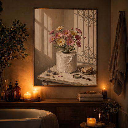 Toilet Paper Daisies Wall Art Decor preview 10