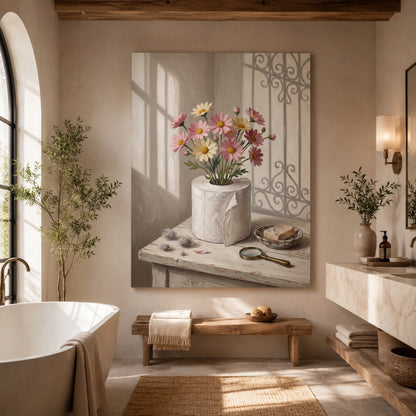 Toilet Paper Daisies Wall Art Decor preview 5