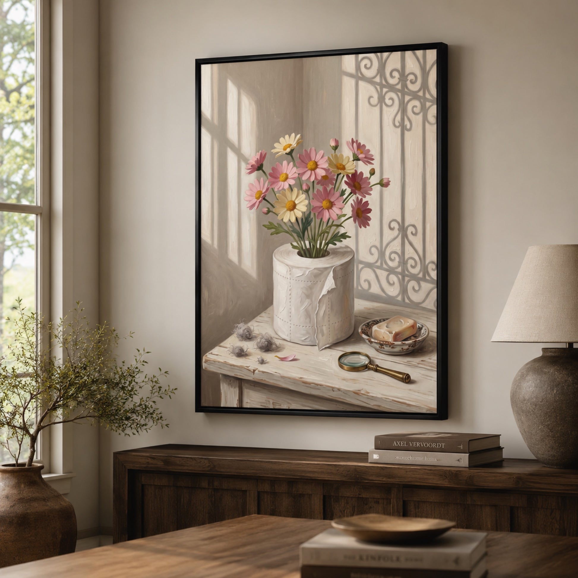 Toilet Paper Daisies Wall Art Decor preview 6