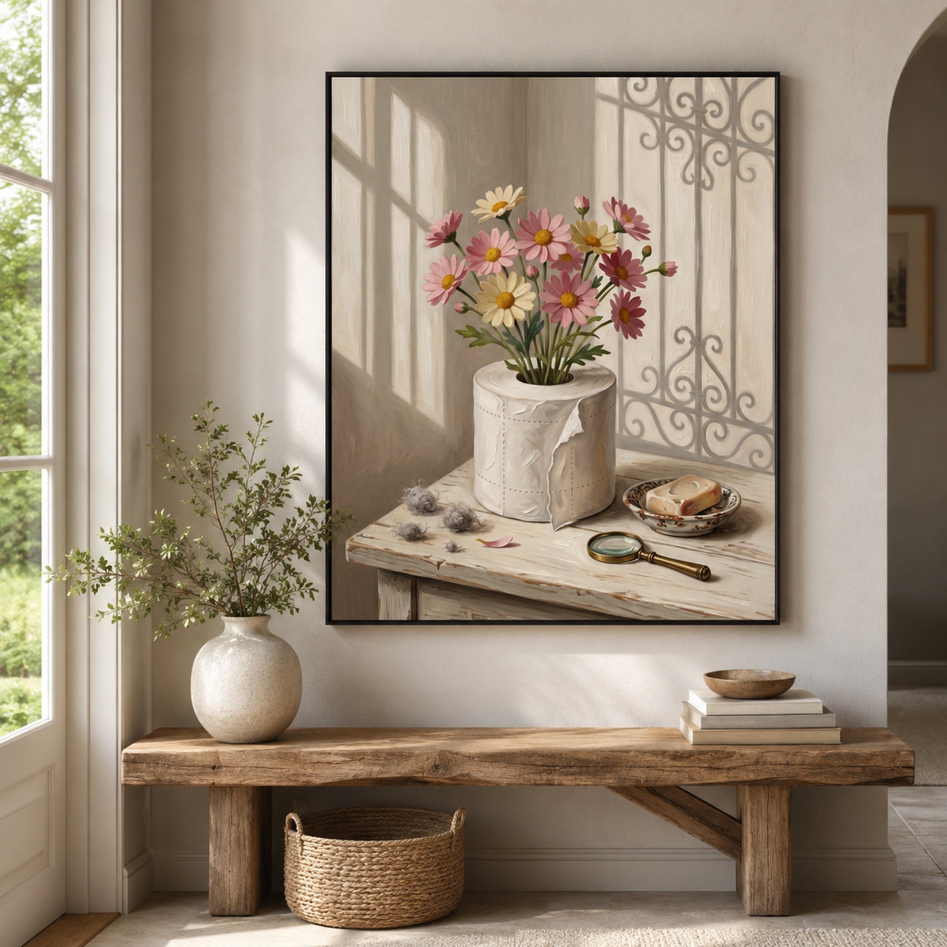 Toilet Paper Daisies Wall Art Decor preview 9
