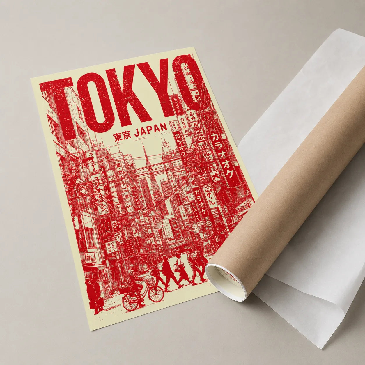Tokyo Japan Street Wall Art Decor - Wall Art Decor - back view