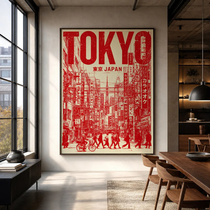 Tokyo Japan Street Wall Art Decor - Wall Art Decor - close up