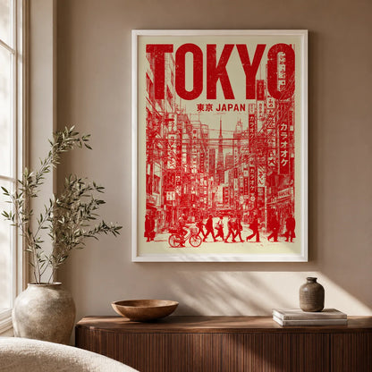 Tokyo Japan Street Wall Art Decor - Wall Art Decor - styled