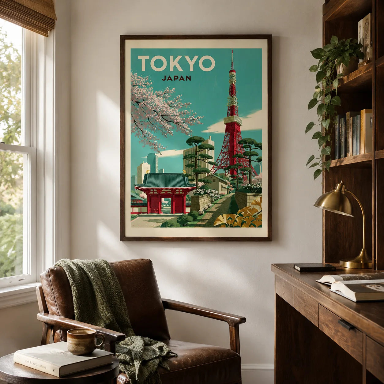 Tokyo Japan Vintage Travel Wall Art Decor - Wall Art Decor - alternate angle
