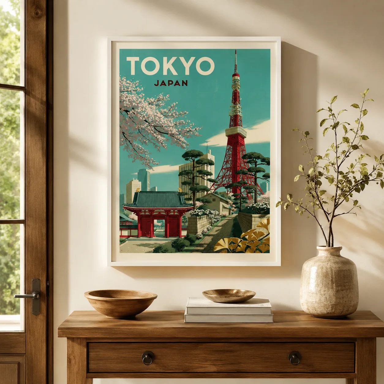 Tokyo Japan Vintage Travel Wall Art Decor - Wall Art Decor - in use
