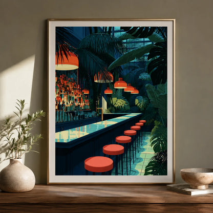 Tropical Cocktail Bar Wall Art Decor - Wall Art Decor - close up