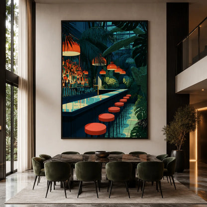 Tropical Cocktail Bar Wall Art Decor - Wall Art Decor - in use