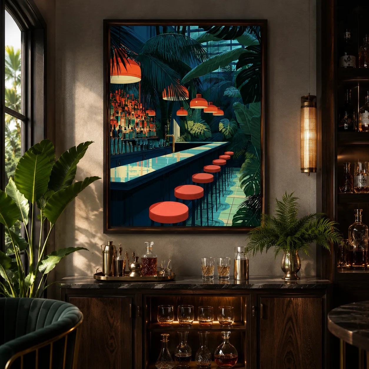 Tropical Cocktail Bar Wall Art Decor - Wall Art Decor - lifestyle
