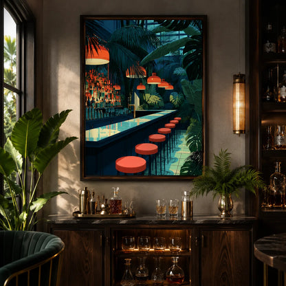 Tropical Cocktail Bar Wall Art Decor - Wall Art Decor - lifestyle