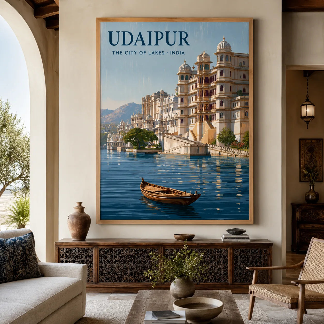 Udaipur City of Lakes Wall Art Decor - Wall Art Decor - close up