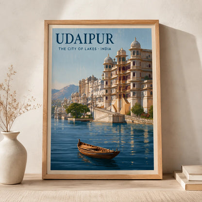Udaipur City of Lakes Wall Art Decor - Wall Art Decor - side view