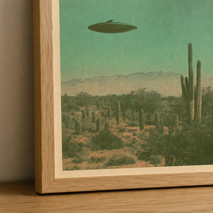Ufo Over Desert Wall Art Decor - Wall Art Decor - packaging