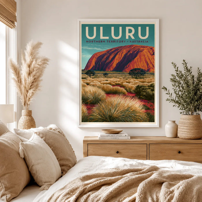 Uluru Australia Vintage Travel Wall Art Decor