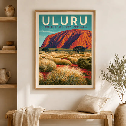 Uluru Australia Vintage Travel Wall Art Decor - Wall Art Decor - view 11