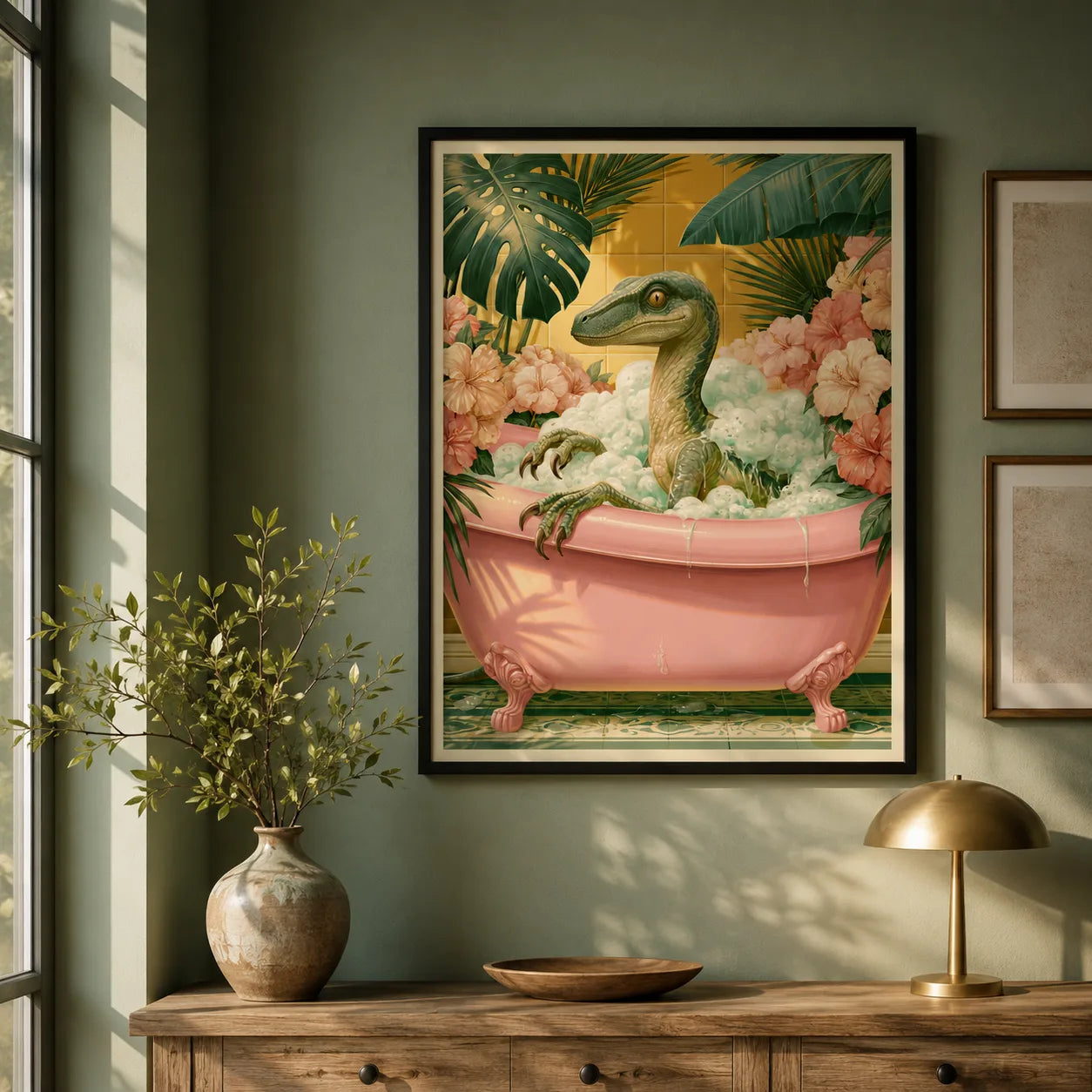 Velociraptor Bubble Bath Wall Art Decor - Wall Art Decor - view 11