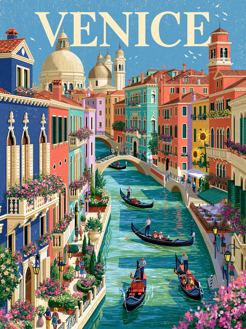 Venice Canal Travel Wall Art Decor