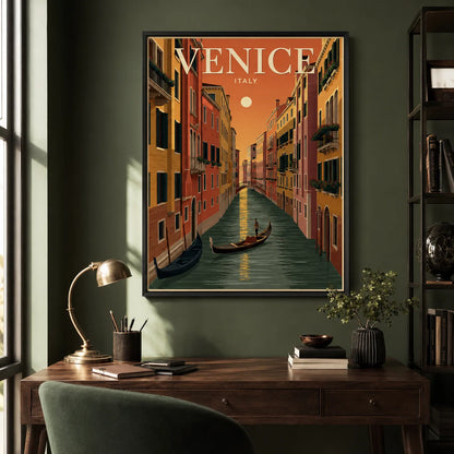Venice Italy Canal Wall Art Decor - Wall Art Decor - alternate angle
