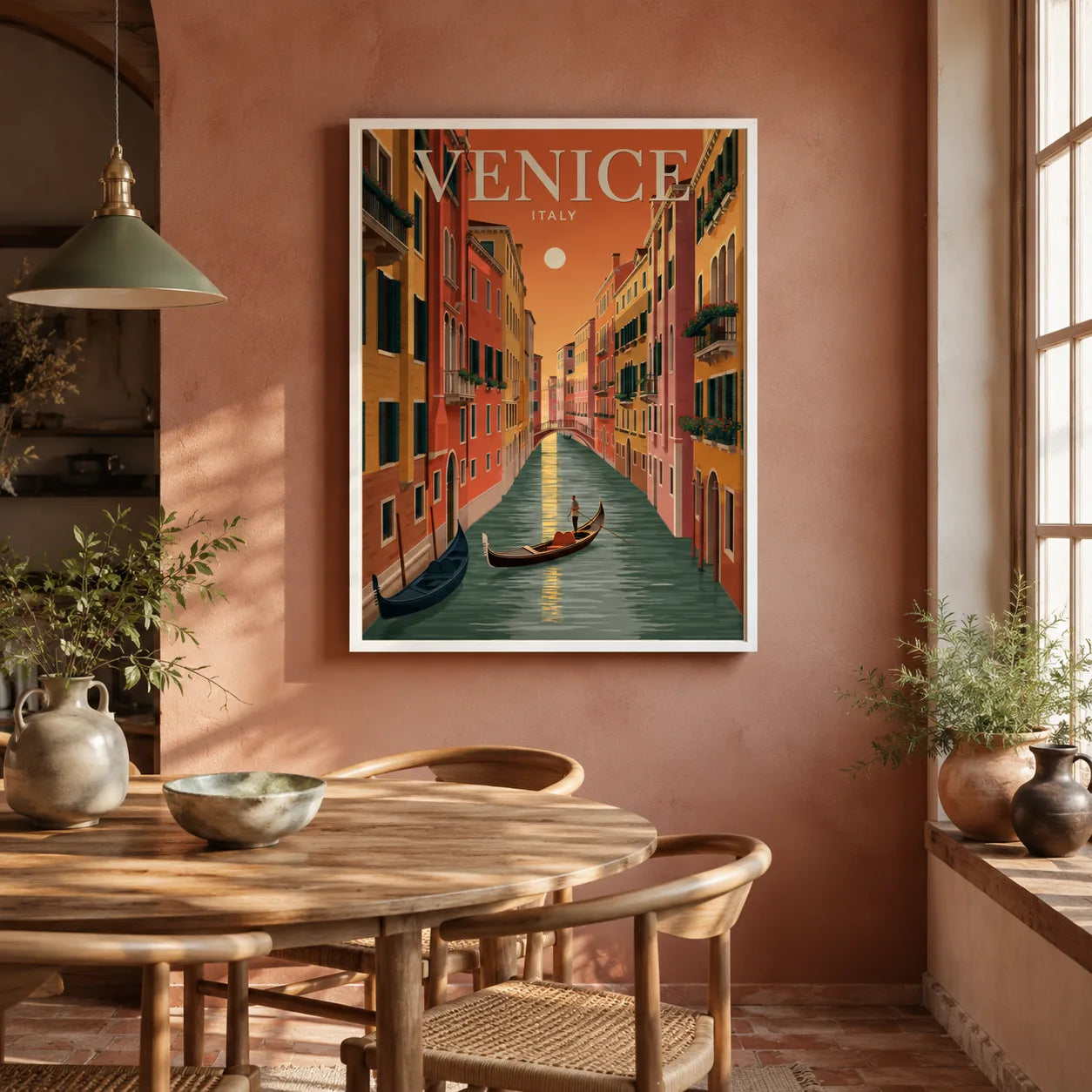Venice Italy Canal Wall Art Decor - Wall Art Decor - in use