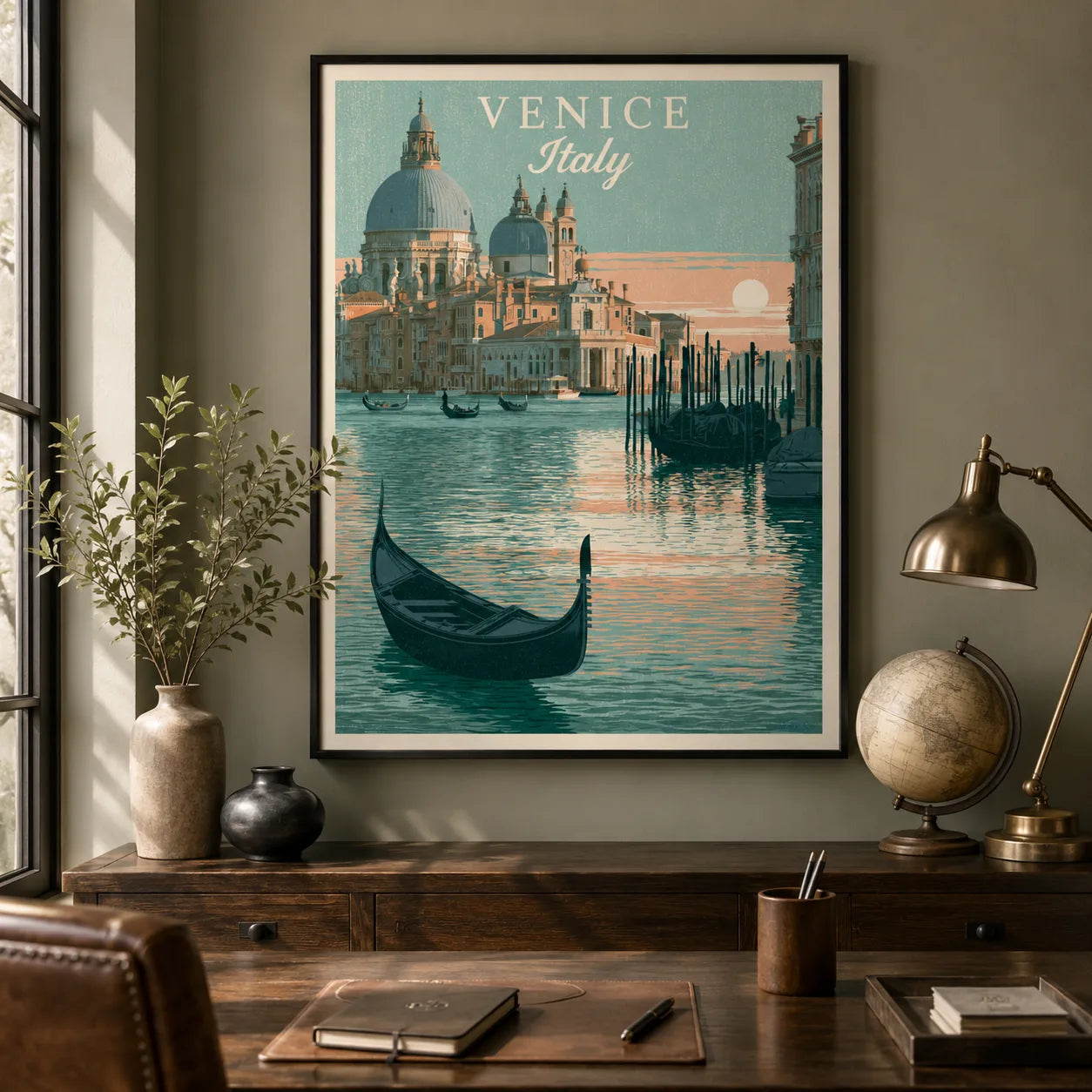 Venice Italy Gondola Wall Art Decor - Wall Art Decor - alternate angle