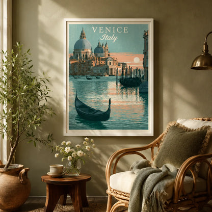 Venice Italy Gondola Wall Art Decor - Wall Art Decor - in use