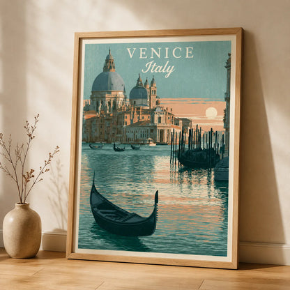 Venice Italy Gondola Wall Art Decor - Wall Art Decor - side view