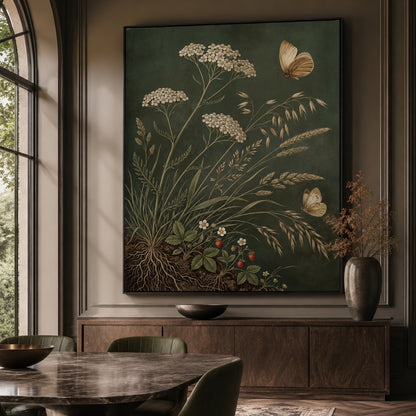 Vintage Botanical Wildflowers and Butterflies Wall Art Decor – preview 7