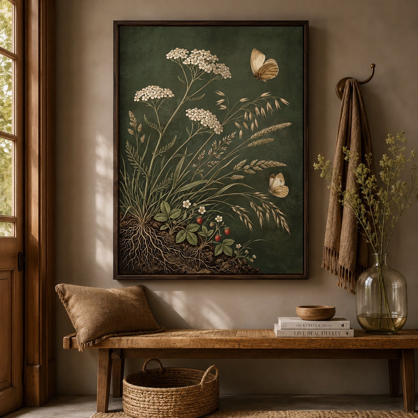 Vintage Botanical Wildflowers and Butterflies Wall Art Decor – preview 8