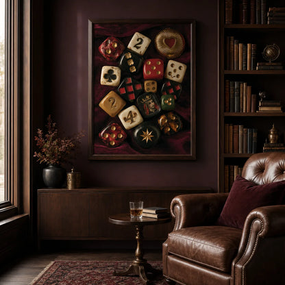 Vintage Casino Dice Wall Art Decor - Wall Art Decor - detail