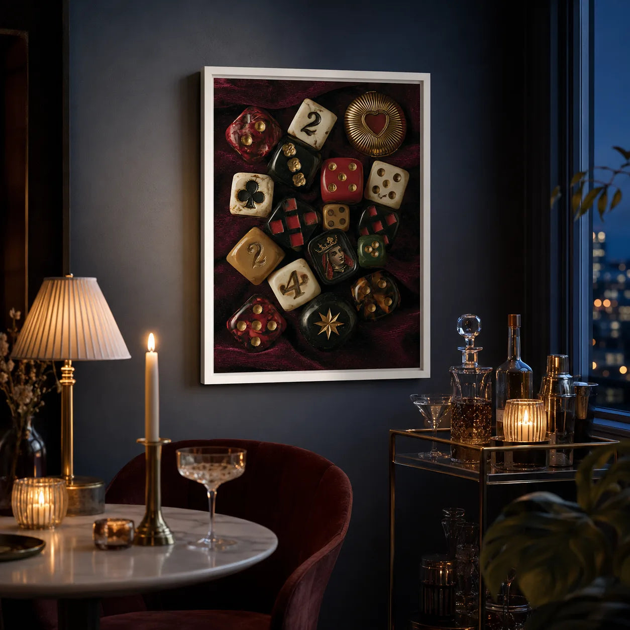 Vintage Casino Dice Wall Art Decor - Wall Art Decor - lifestyle
