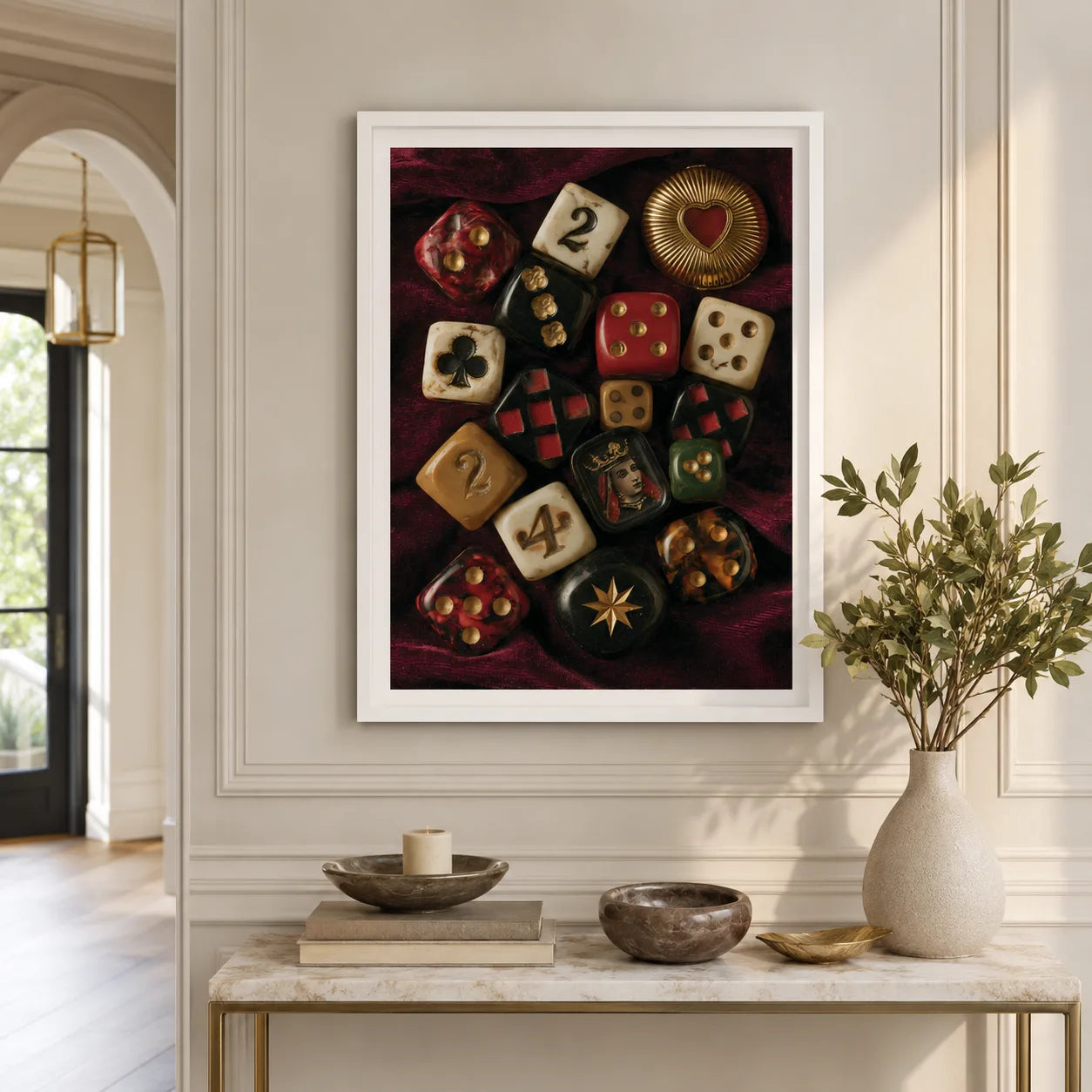 Vintage Casino Dice Wall Art Decor - Wall Art Decor - styled