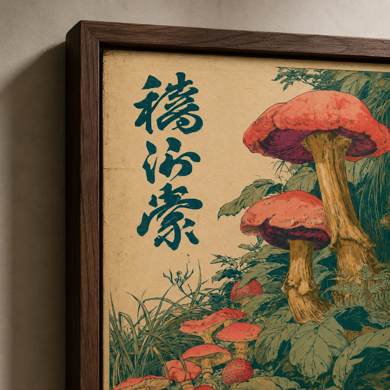 Vintage Red Mushroom Botanical Wall Art Decor - Wall Art Decor - packaging