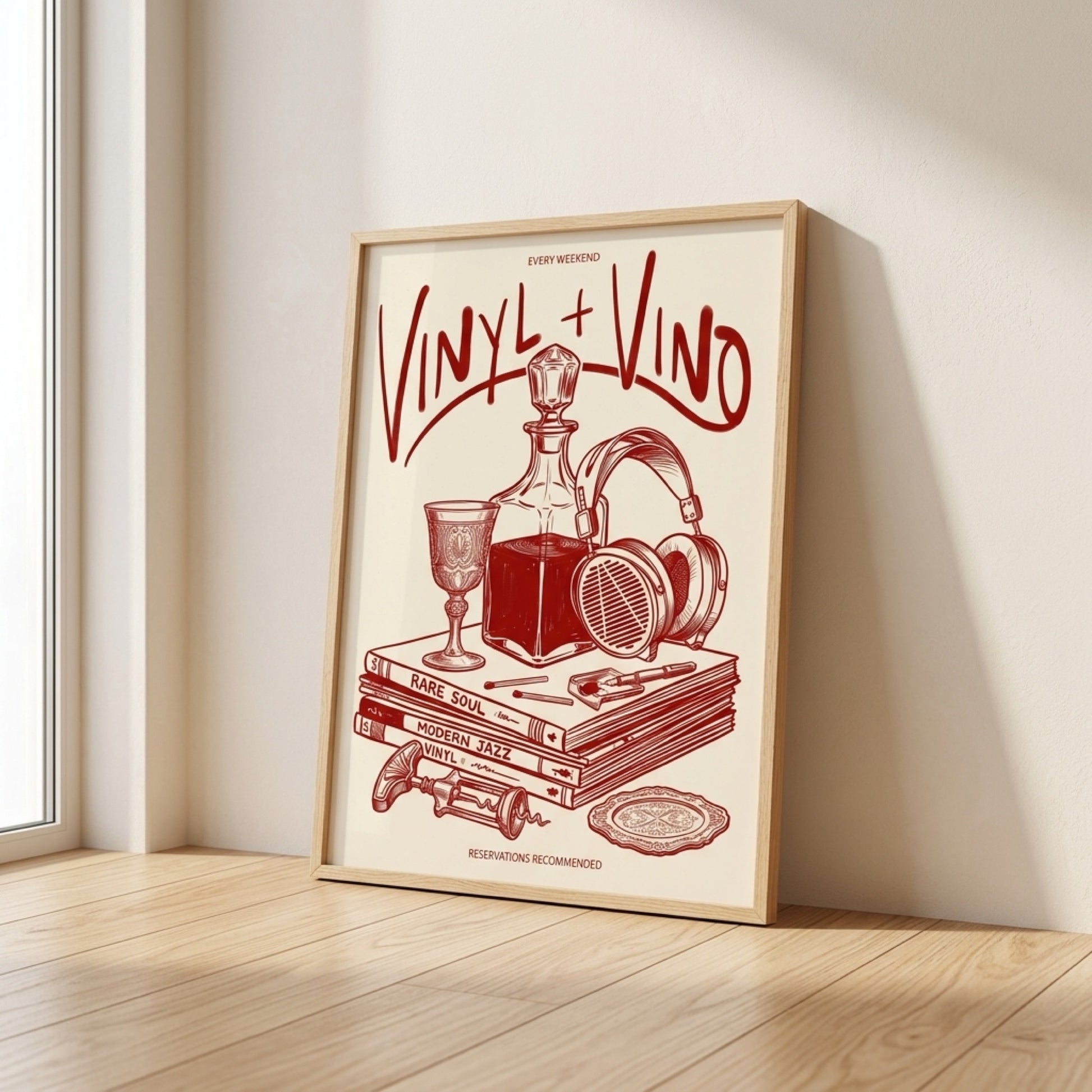 Vinyl and Vino Bar Wall Art Decor preview 11