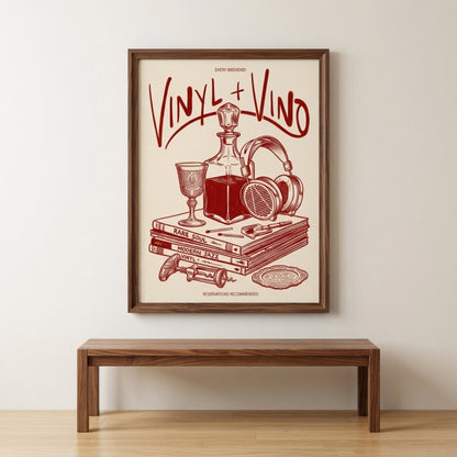 Vinyl and Vino Bar Wall Art Decor preview 5