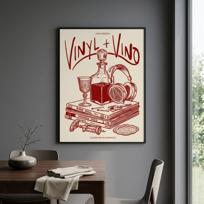 Vinyl and Vino Bar Wall Art Decor preview 6
