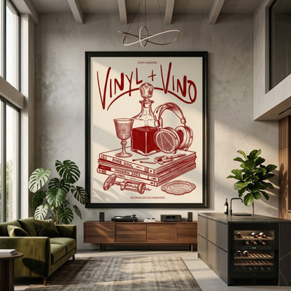 Vinyl and Vino Bar Wall Art Decor preview 9
