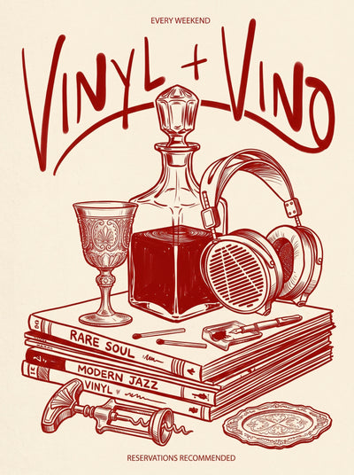 Vinyl and Vino Bar Wall Art Decor