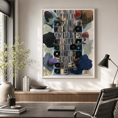 Vinyl Record Shop Wall Art Decor - Wall Art Decor - alternate angle