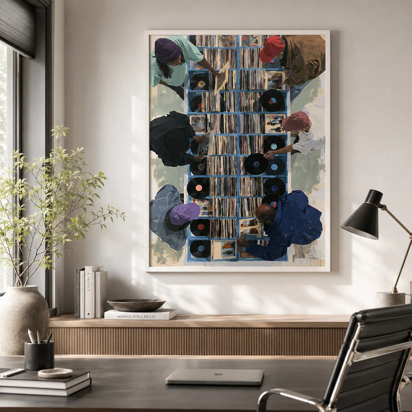 Vinyl Record Shop Wall Art Decor