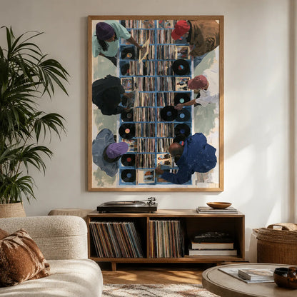 Vinyl Record Shop Wall Art Decor - Wall Art Decor - detail