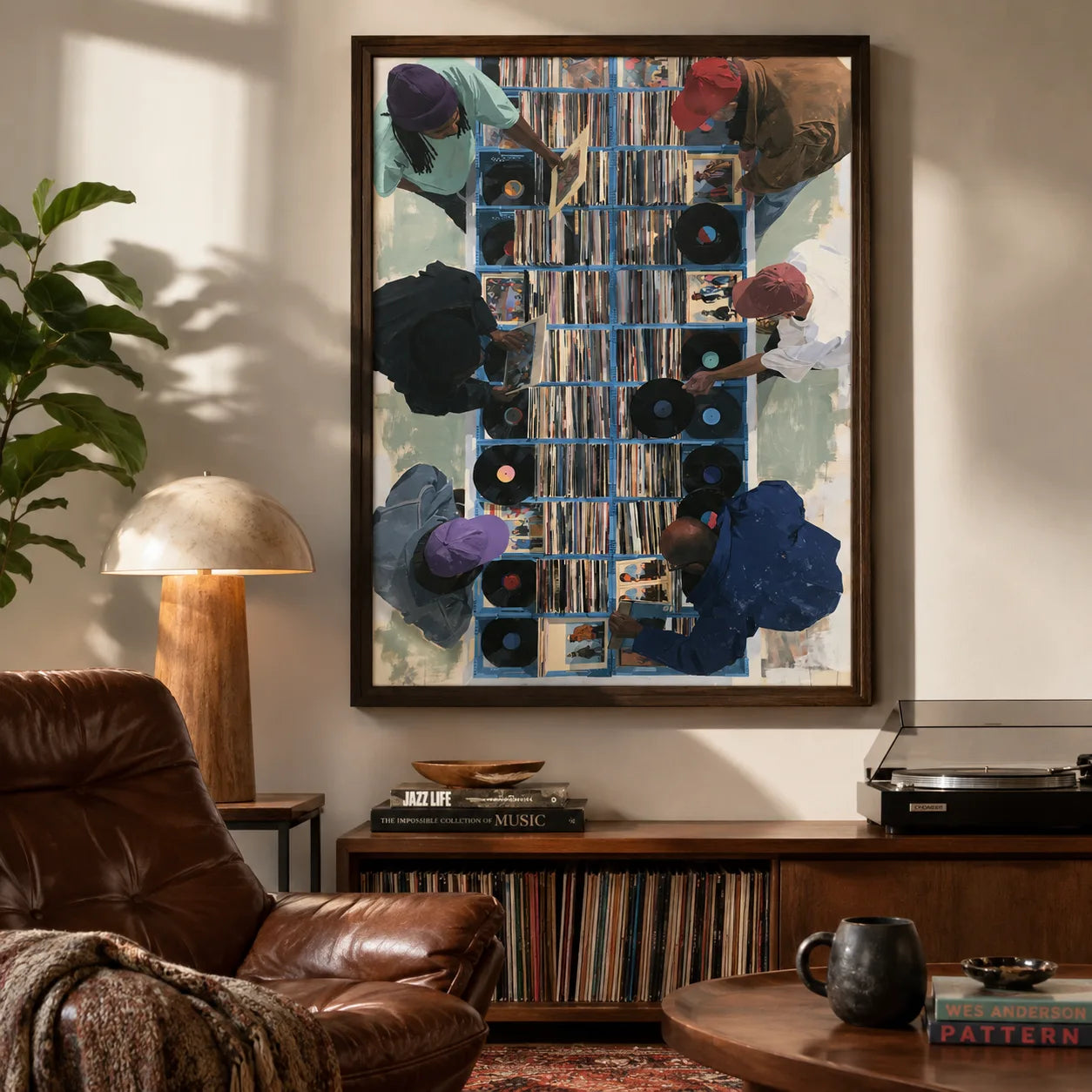 Vinyl Record Shop Wall Art Decor - Wall Art Decor - in use
