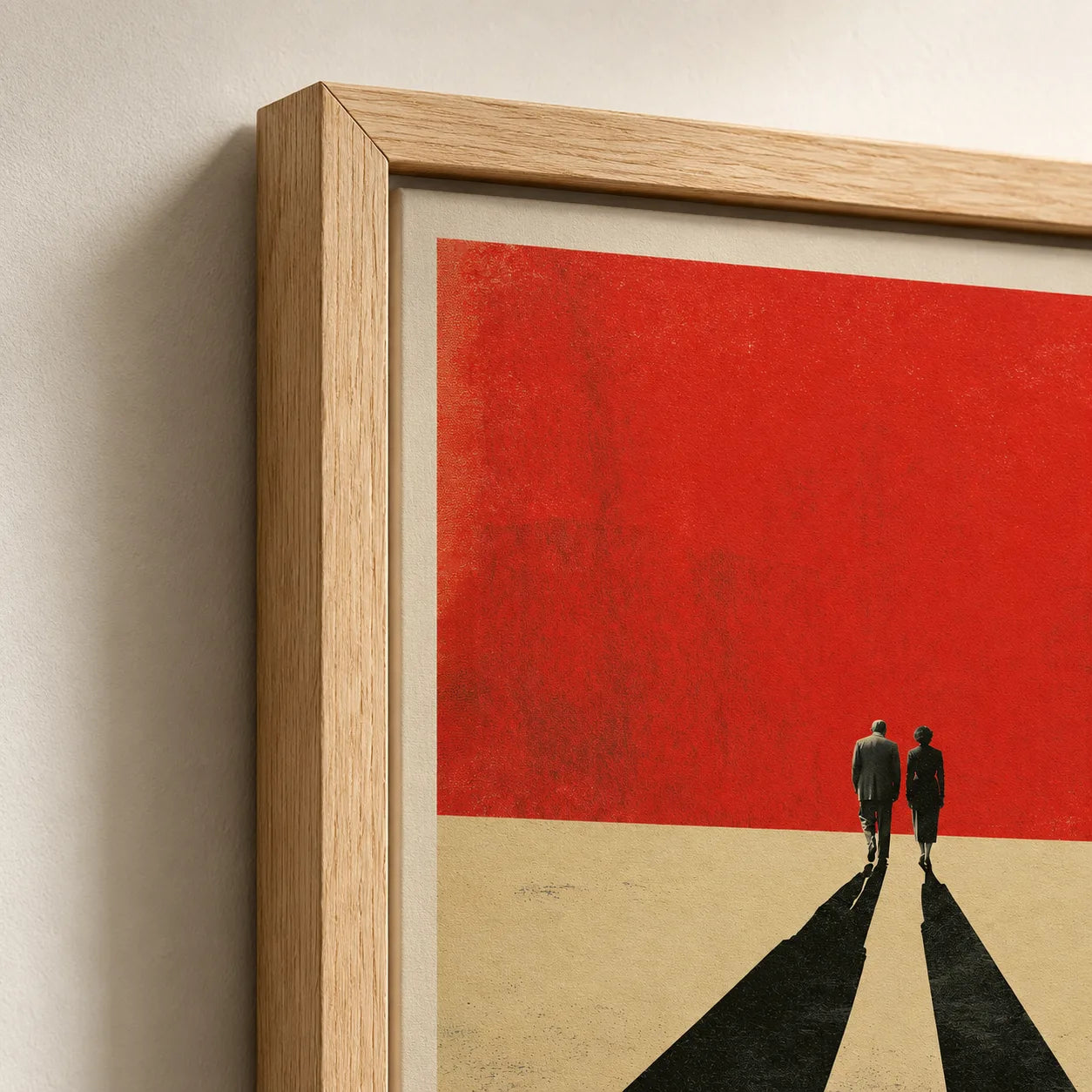 Walking Couple Long Shadows Wall Art Decor - Wall Art Decor - packaging