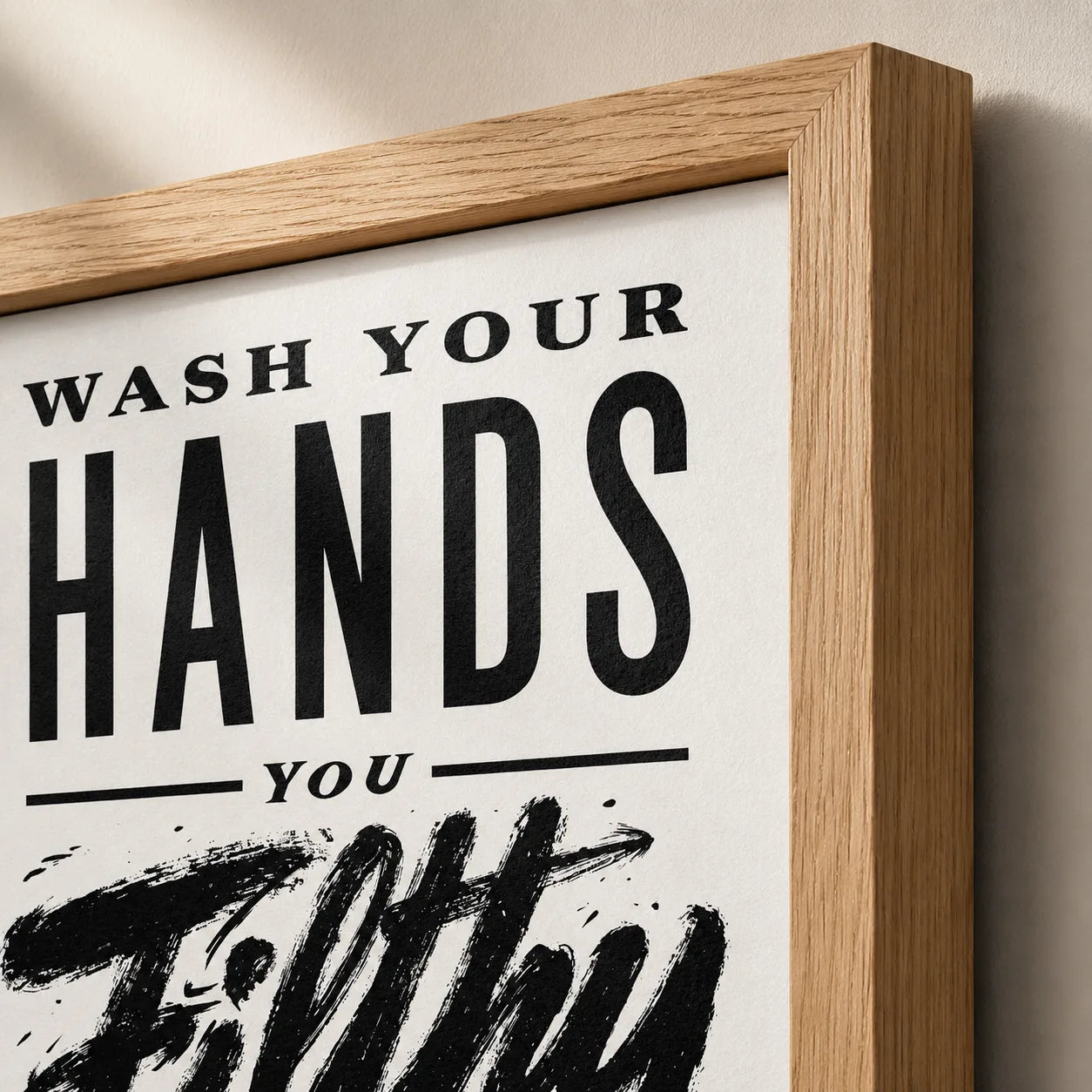 Wash Your Hands Filthy Animal Wall Art Decor - Wall Art Decor - packaging