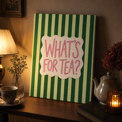 What's For Tea Kitchen Typography Wall Art Decor preview 11