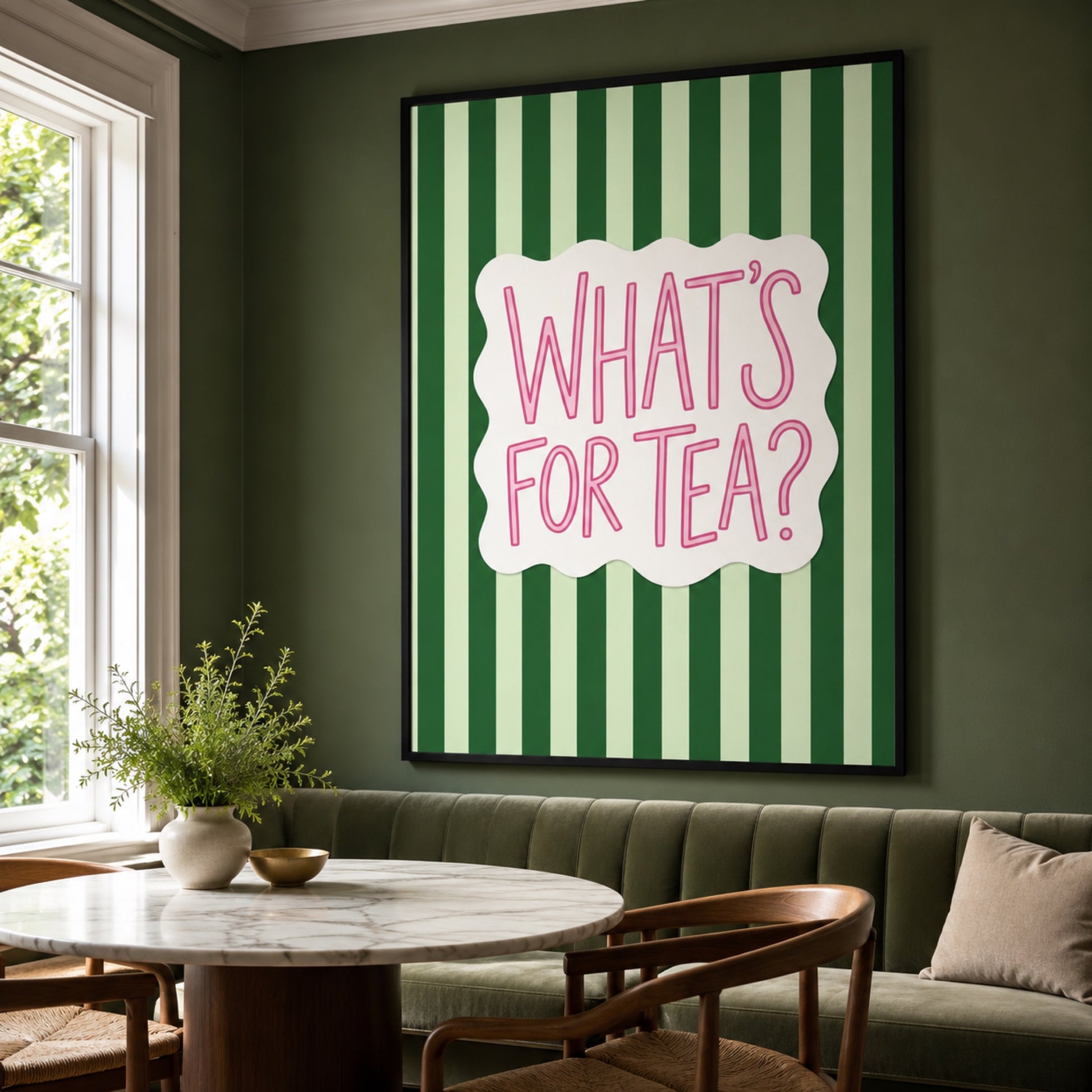 What's For Tea Kitchen Typography Wall Art Decor preview 6