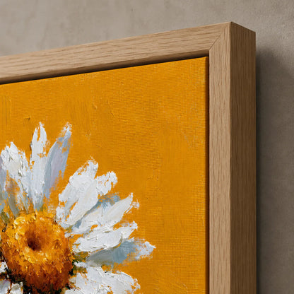 White Daisy Oil Painting Wall Art Decor - Wall Art Decor - packaging