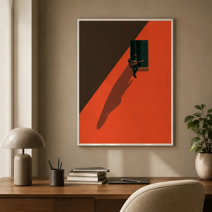 Window Guitarist Shadow Wall Art Decor - Wall Art Decor - alternate angle