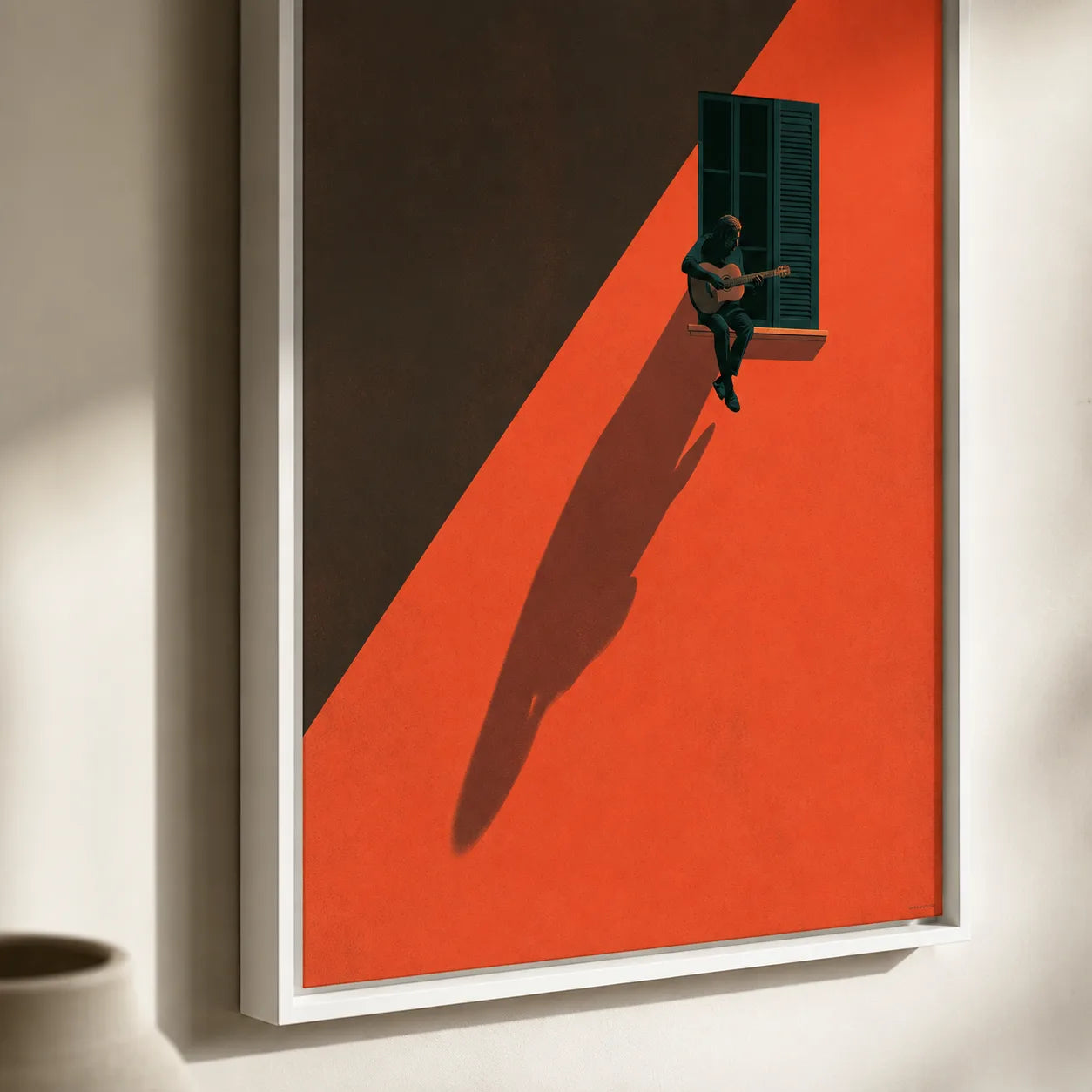 Window Guitarist Shadow Wall Art Decor - Wall Art Decor - packaging
