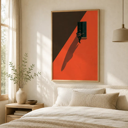 Window Guitarist Shadow Wall Art Decor - Wall Art Decor - styled