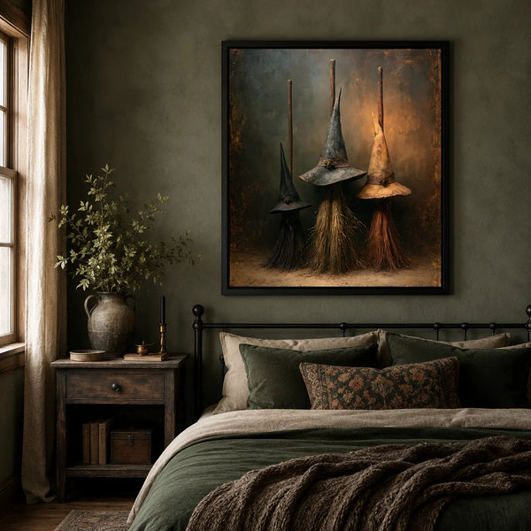 Witch Broom Trio Wall Art Decor
